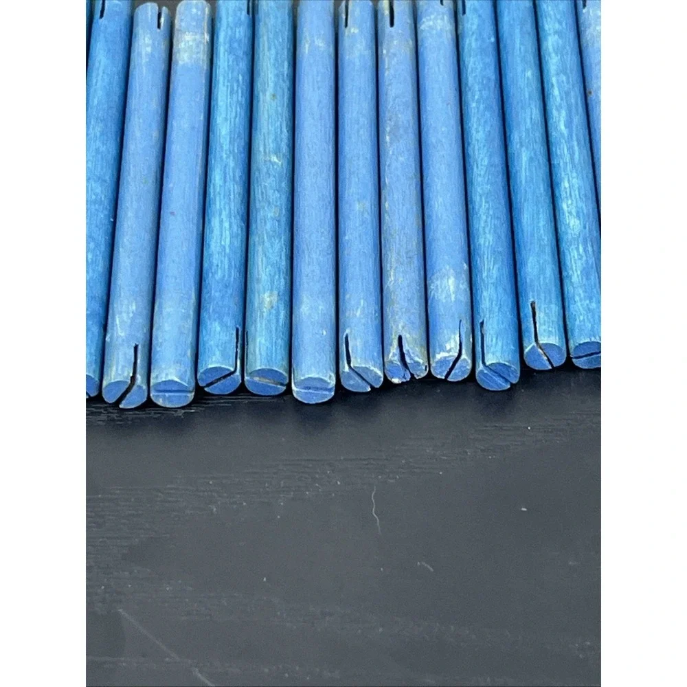 Tinkertoy 25 Blue Wooden Connectors Replacement Parts Lot Vintage‎ Toy Pieces